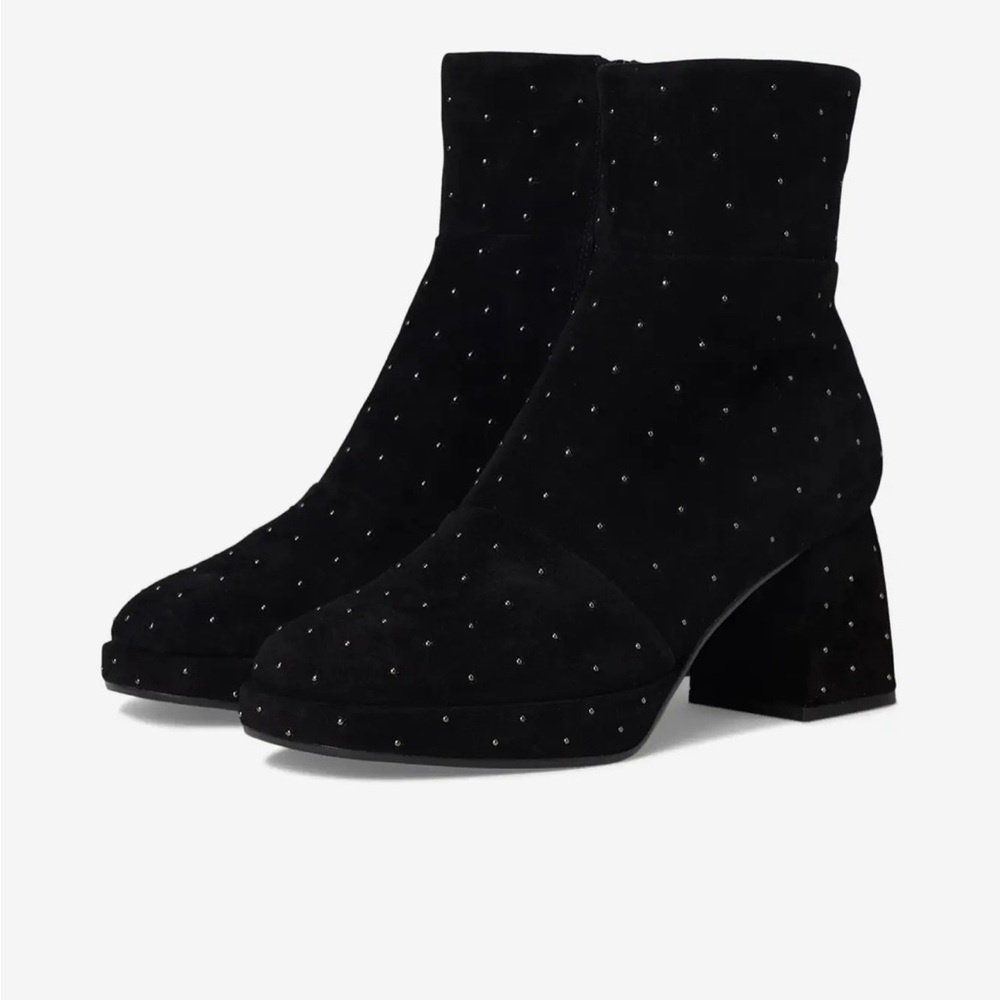 Vaneli Black Studded Ankle Booties